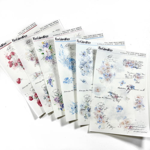 Transparent Matte Stickers - Florals & Scripts