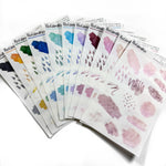 Transparent Matte Sticker Sheets - Abstract Monochrome and Duochrome Elements Stickers