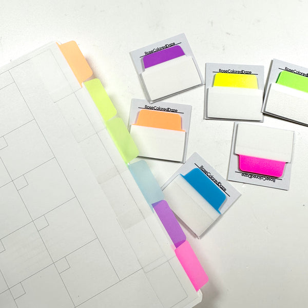 Transparent Sticky Notes Mini Page Tabs Rose Colored Daze