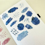 Transparent Matte Sticker Sheets - Abstract Monochrome and Duochrome Elements Stickers