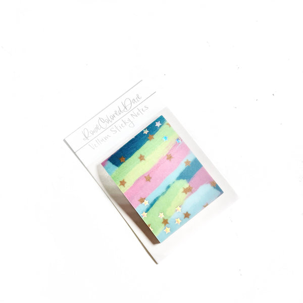 Vellum Sticky Notes Daisies & Stars Collection Rose Colored Daze