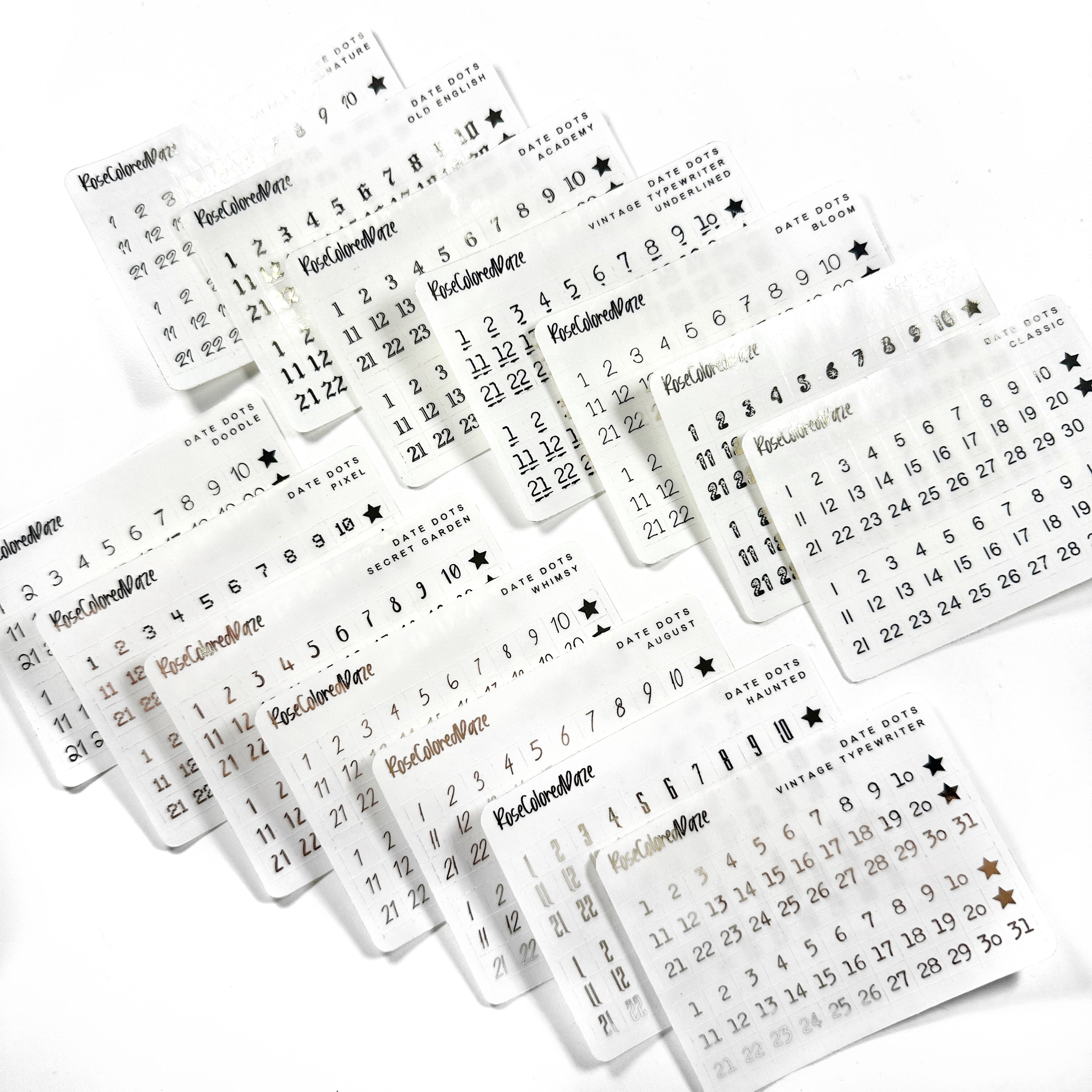 Date Covers and Date Dots – Rose Colored Daze