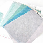 Washi Paper Stickers - Tearable Washi Page - Polka Dots - Winter Blues Collection