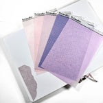 Washi Paper Tearable Stickers - White Polka Dots (non-foiled) - Lavender Haze