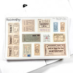 Full Page Deco Sheets - Vintage Tickets
