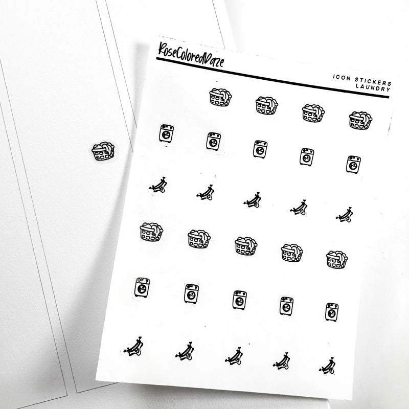 Icon Sticker Sheets - Laundry