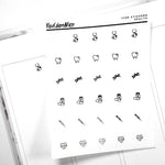 Icon Sticker Sheets - Health