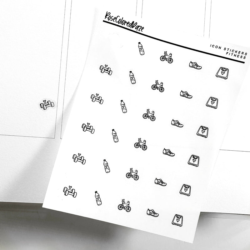 Icon Sticker Sheets - Fitness