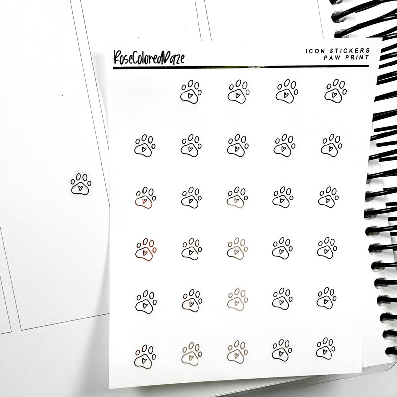 Icon Sticker Sheets - Pawprint