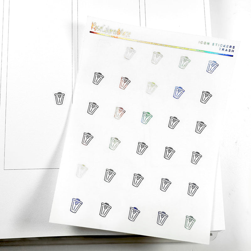 Icon Sticker Sheets - Trash