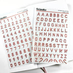 Transparent Matte Stickers - Decorative Letters - Candy Cane