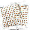 Transparent Matte Stickers - Decorative Letters - Gingerbread