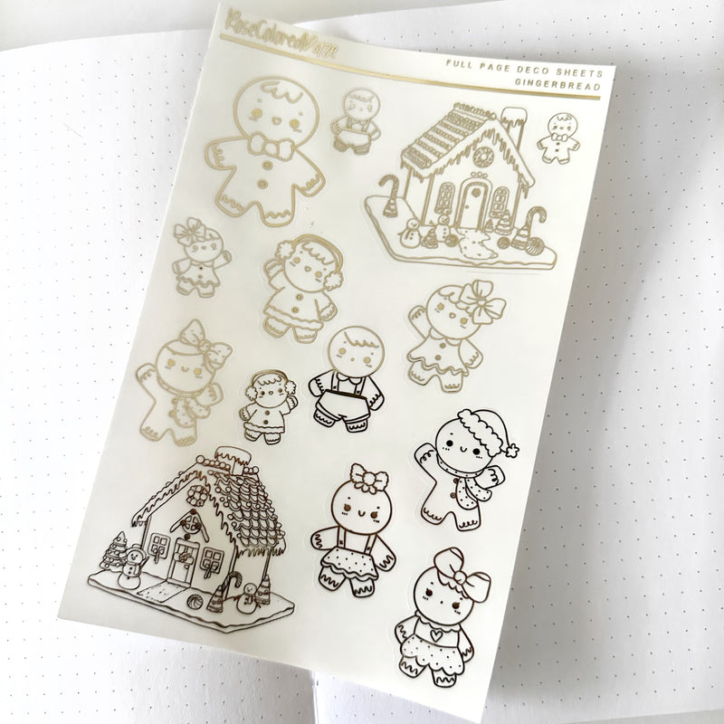 Foiled Stickers - Gingerbread