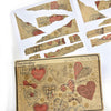 Craft Paper Sticker Sheets - Torn Paper - Valentine