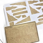 Craft Paper Sticker Sheets - Torn Paper - Lace