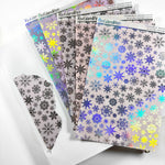 Washi Paper Stickers - Tearable Washi Page - Winter Snowflakes - Lavender Haze Collection