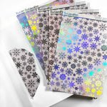 Washi Paper Stickers - Tearable Washi Page - Winter Snowflakes - Lavender Haze Collection