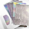 Washi Paper Stickers - Tearable Washi Page - Vintage Newspaper - Lavender Haze Collection