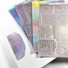 Washi Paper Stickers - Tearable Washi Page - Vintage Newspaper - Lavender Haze Collection