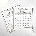 FOILED 2025 Monthly Calendar Sticker - SINGLE STICKER