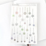 Foiled Stickers - Hanging Snowflakes