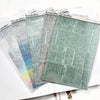 Washi Paper Stickers - Tearable Washi Page - Vintage Newspaper - Winter Blues Collection