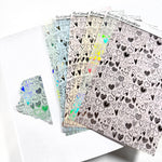 Washi Paper Stickers - Tearable Washi Page - Doodle Hearts - Soft Spring Pastels