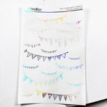 Foiled Full Page Deco Sheets - Doodle Bunting