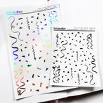 Foiled Full Page Deco Sheets - Streamers & Confetti