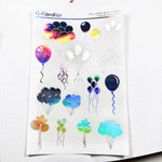 Foiled Full Page Deco Sheets - Foiled Balloons