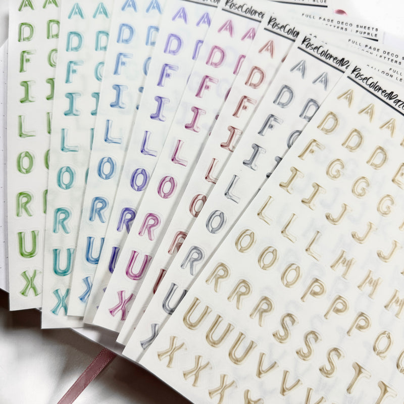 Transparent Matte Stickers - Birthday Collection - Balloon Letters