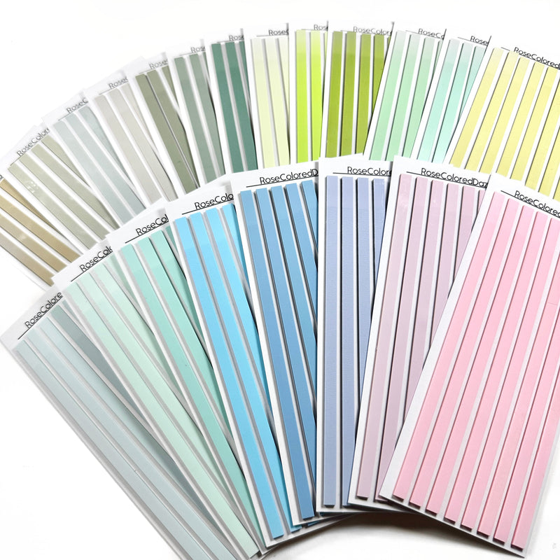 LONG Highlight Strip Sticky Notes - Single Colors