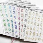 Transparent Matte Stickers - Birthday Collection - Balloon Numbers