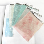 Washi Paper Tearable Stickers - Quarter Sheet Size - Pastel Snowflakes