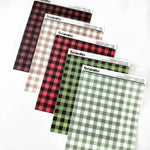 Washi Paper Tearable Stickers - Quarter Sheet Size - Buffalo Check