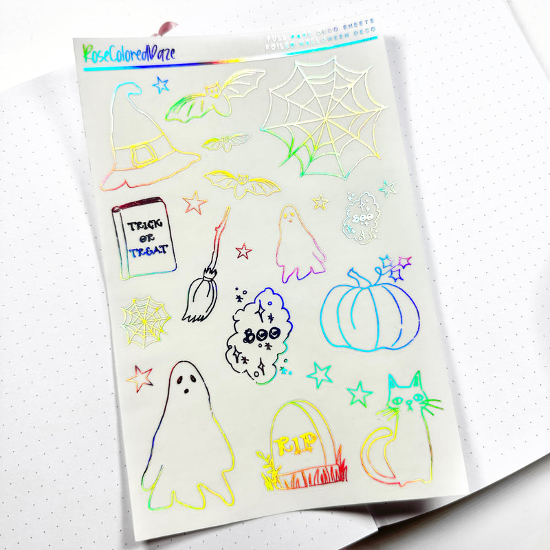 Foiled Full Page Deco Sheets - Halloween Deco