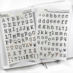 Foiled Large Letter Stickers - Typewriter Font