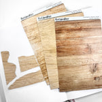 Washi Paper Tearable Stickers - Wood Grain Collection