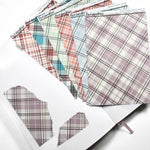 Washi Paper Stickers - Tearable Washi Page - Soft Autumn Plaid Collection