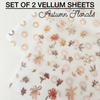 Autumn Florals - Set of 2 Vellum Sheets