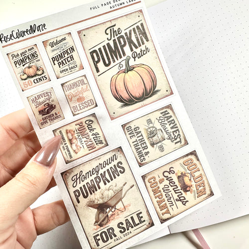 Transparent Matte Stickers - Autumn Labels