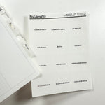 Monthly Divider Tab Stickers - Typewriter Designs