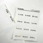 Monthly Divider Tab Stickers - Typewriter Designs