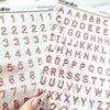 Transparent Matte Stickers - Decorative Letters - Candy Cane