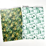 Washi Paper Tearable Stickers - Winter Pine