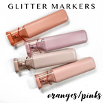 Glitter Markers - Oranges/Pinks