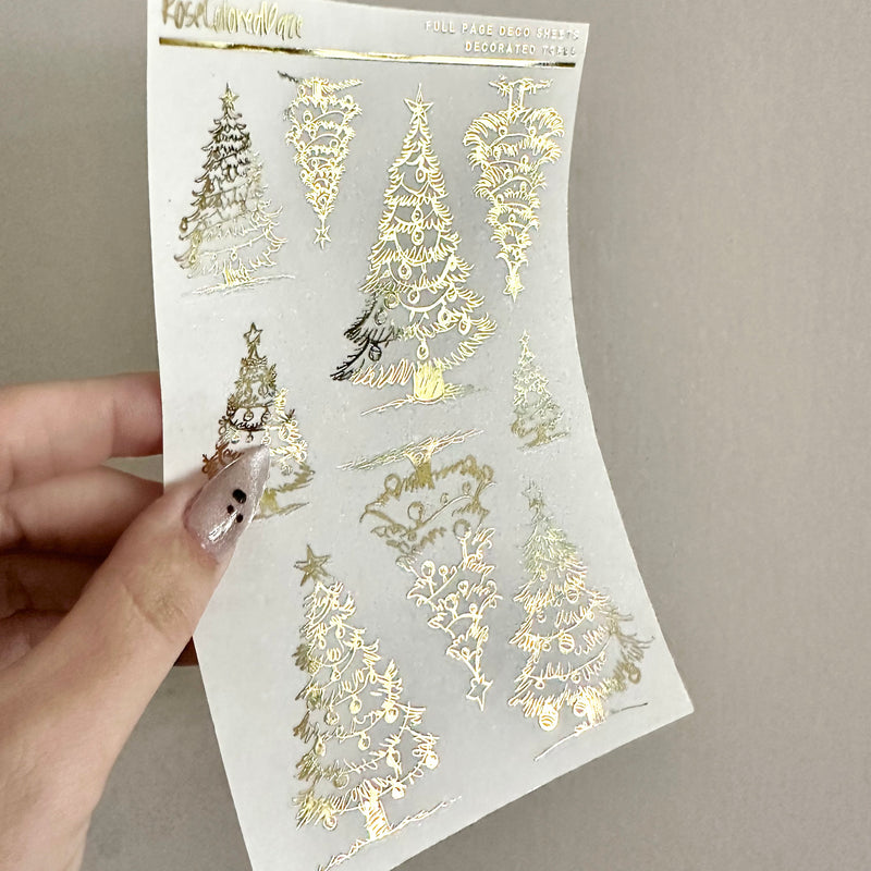 Foiled Stickers - Decorated Trees