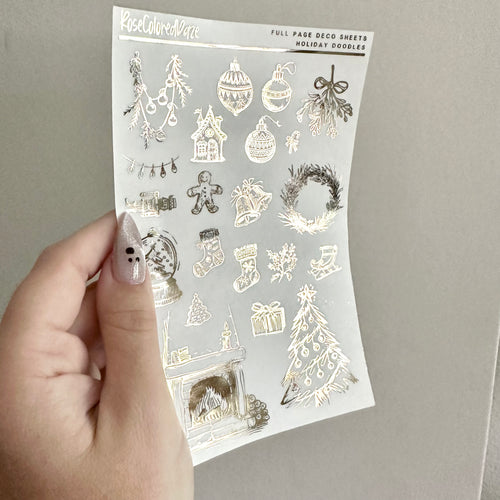 Foiled Stickers - Holiday Doodles