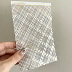 Washi Paper Stickers - Tearable Washi Page - Neutral Holiday Plaids