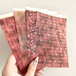 Washi Paper Stickers - Tearable Washi Page - Holiday Leaves and Berries - Holiday Velvet Collection